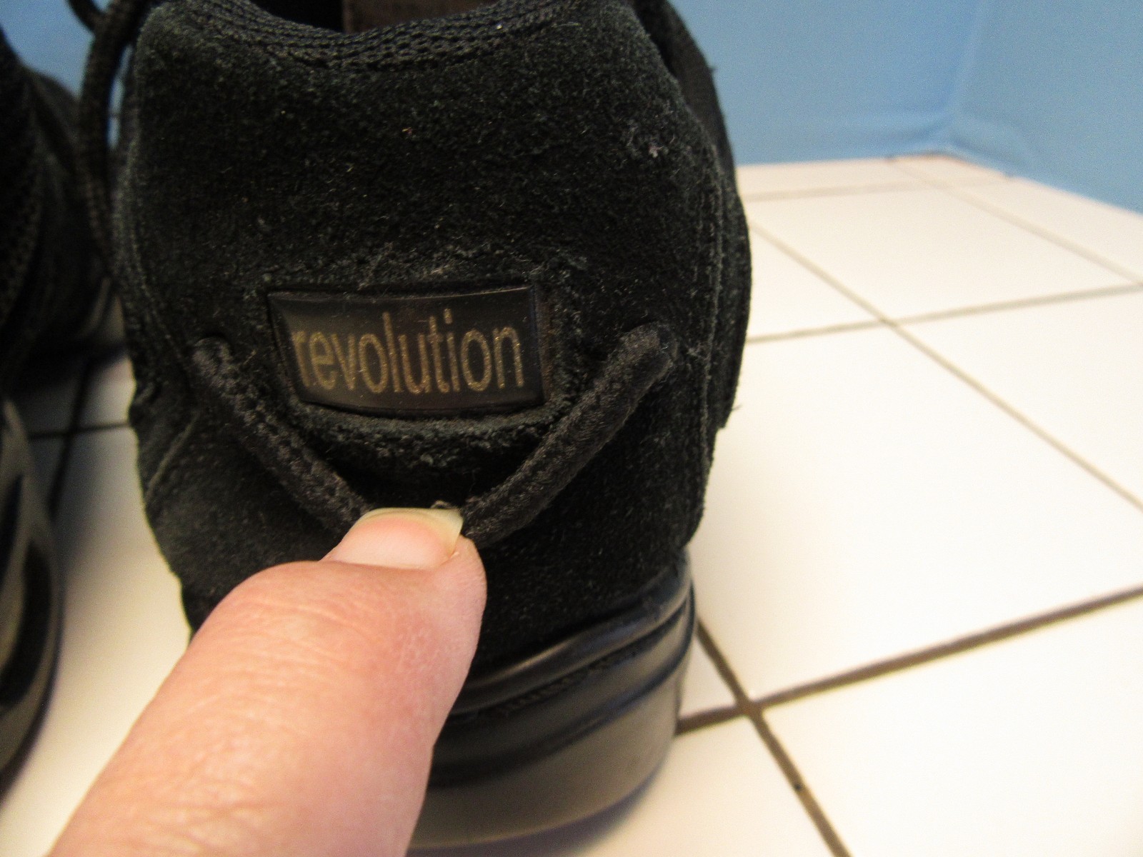 Split Sole Jazz Hip Hop Dance Sneaker Shoes Black Womens Sz 7 M lace up