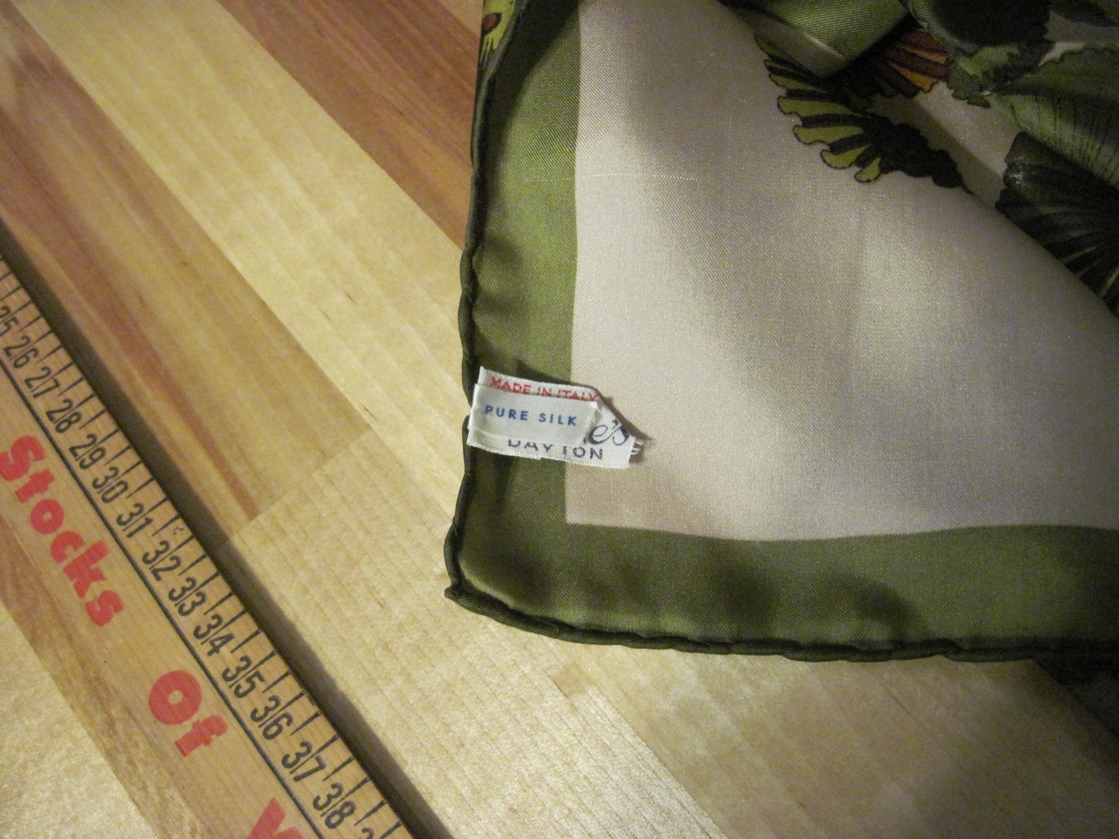 Vtg 1960's-70s Pure Silk Scarf Made in Italy 25