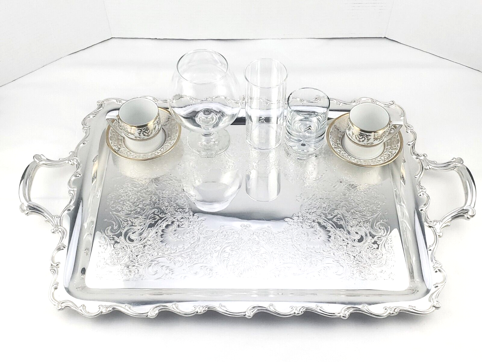 WEBSTER WILCOX INTERN SILVER BUTLER TRAY JOANNE # 7291 TEA