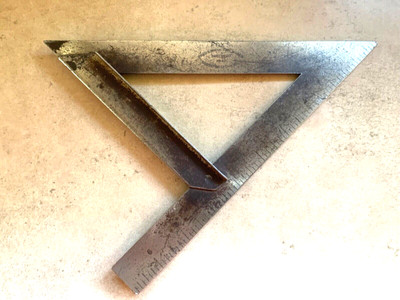 FOX'S Fred Breul Tool Works 10  Chrome Mitre Square Pat'd 1921 Bridgeport CT USA