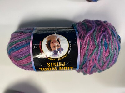 Lion Brand LION WOOL PRINTS Yarn #Majestic Mountain #Flower Garden # Ocean Blue