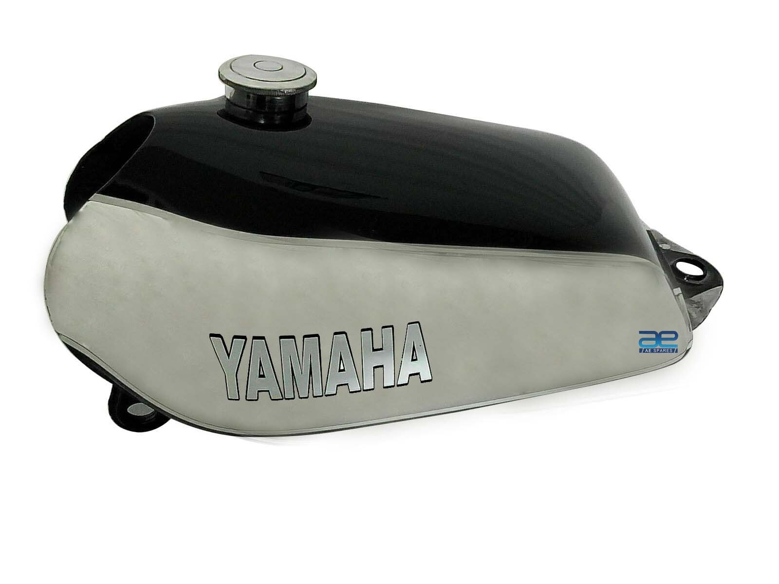 For Yamaha XT TT 500 1980 Petrol Gas Fuel Tank With Cap Chrome & Black Paint  