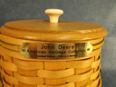 JOHN DEERE AMERICAN HERITAGE COLLECTION CROCK BASKET - 5TH IN SERIES - 2005