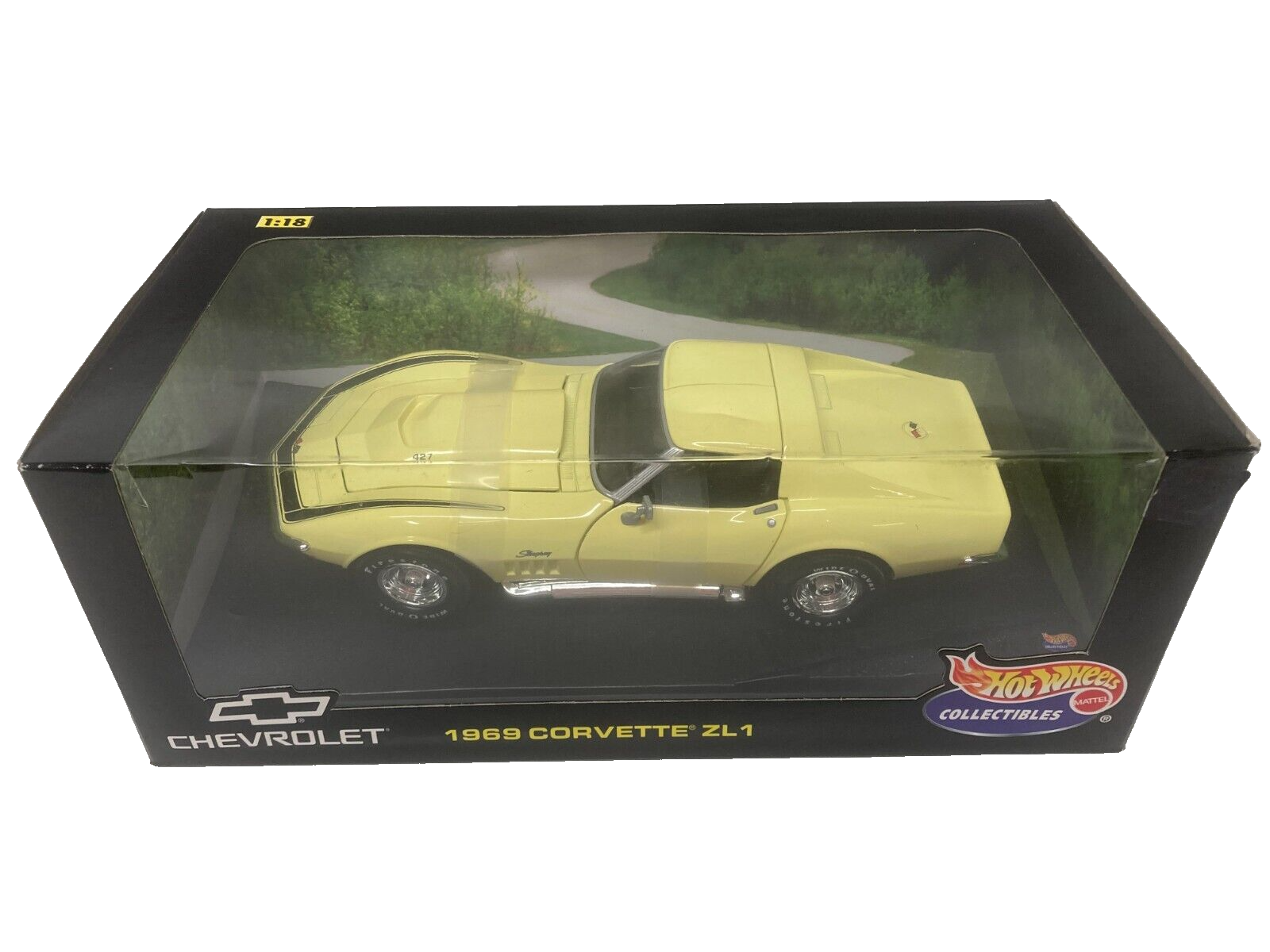 ホットウィール　シボレー・コルベット　ZL-1　1969  イエロー 1/18 ホットウィール シボレー・コルベット ZL-1 1969 イエロー 1/18