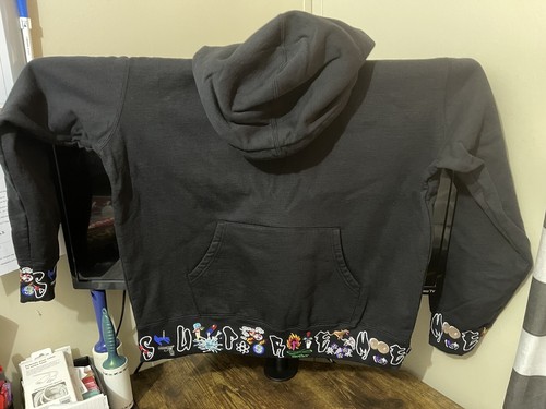 Pre-owned Supreme Aoi Icons Hooded Sweatshirt Large With  Sticker Black