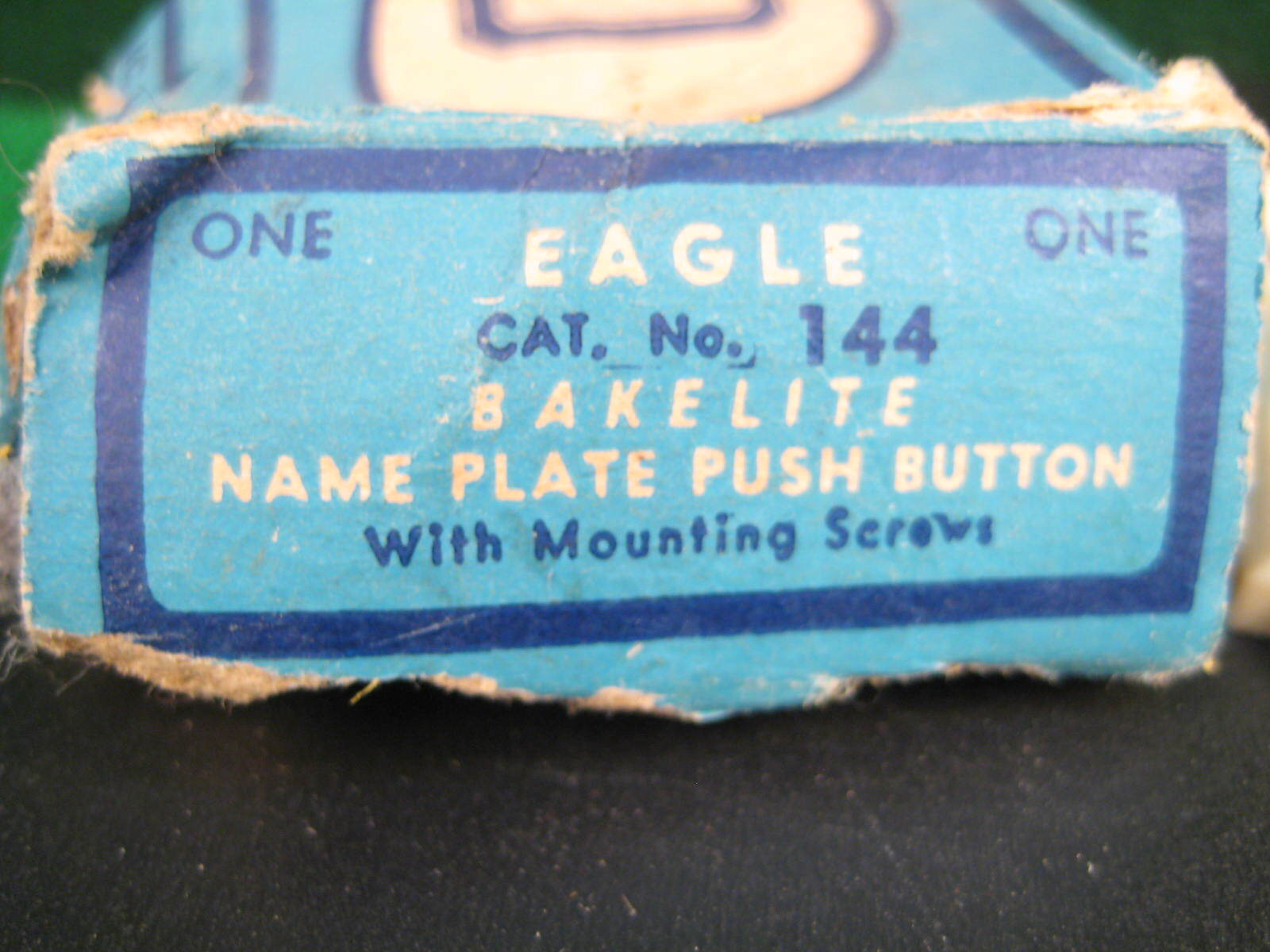 Bakelite Push Button      Vintage Eagle #144 Ivory  Door Bell Ringer Switch