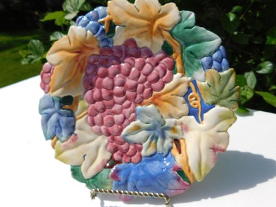 FITZ & FLOYD ESSENTIALS COLLECTORS SERIES GRAPES CANAPE PLATE 9