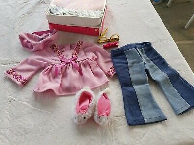 Fits American Girl 18" Doll Clothes-Dress, pant, bunny shoes accessories