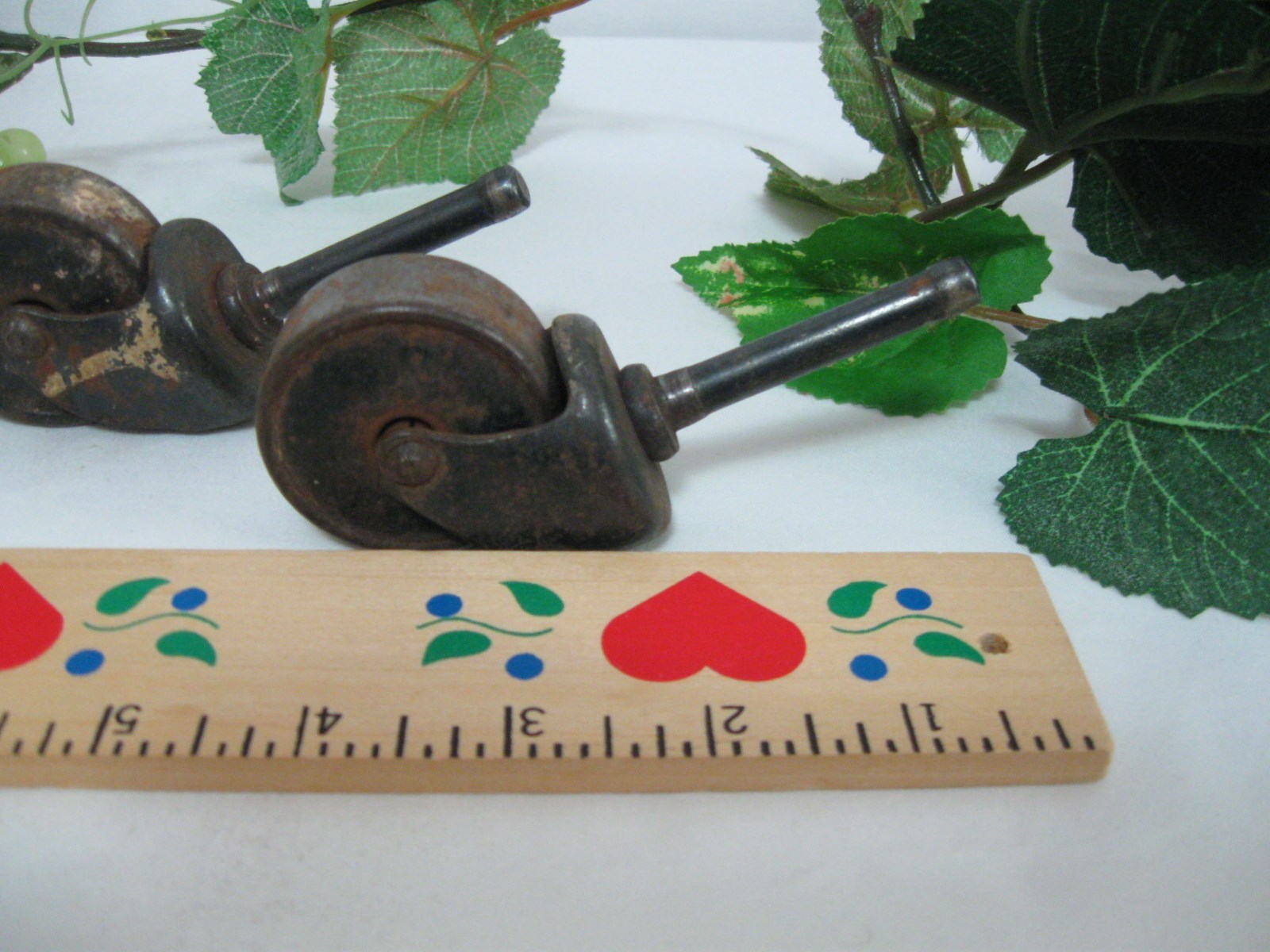 Two Antique Metal Wheels 1.5