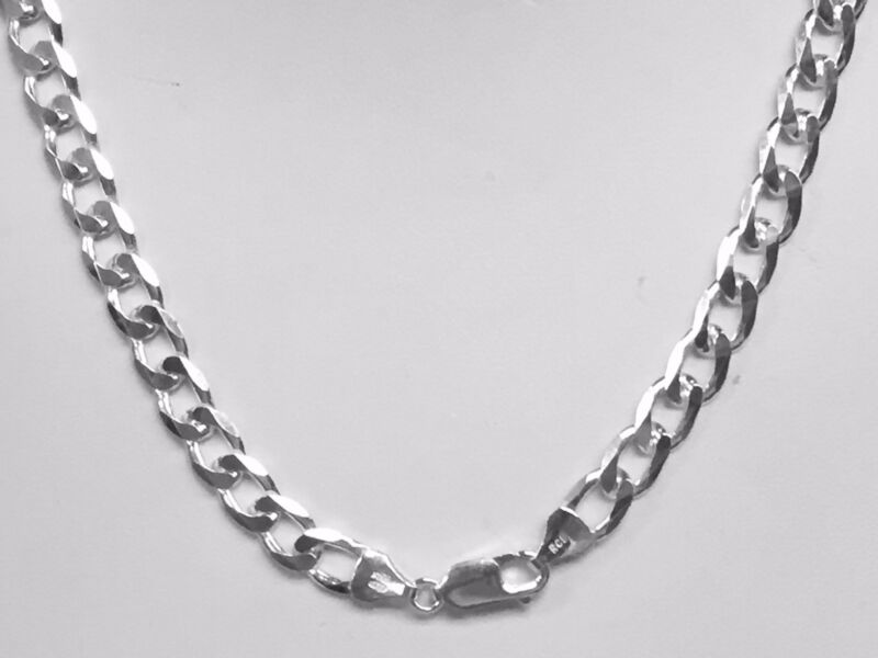 925 Sterling Silver Comfort Curb Link 20" 7 Mm 22 Grams Chain/necklace   Crb180