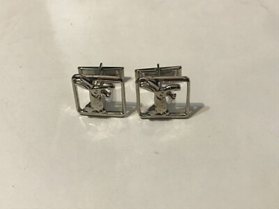 Timberjack Silver Cufflinks Donkey Skidder Lumberjack Forestry