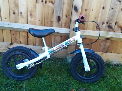 Balance Buddy Bike White With Hand Break