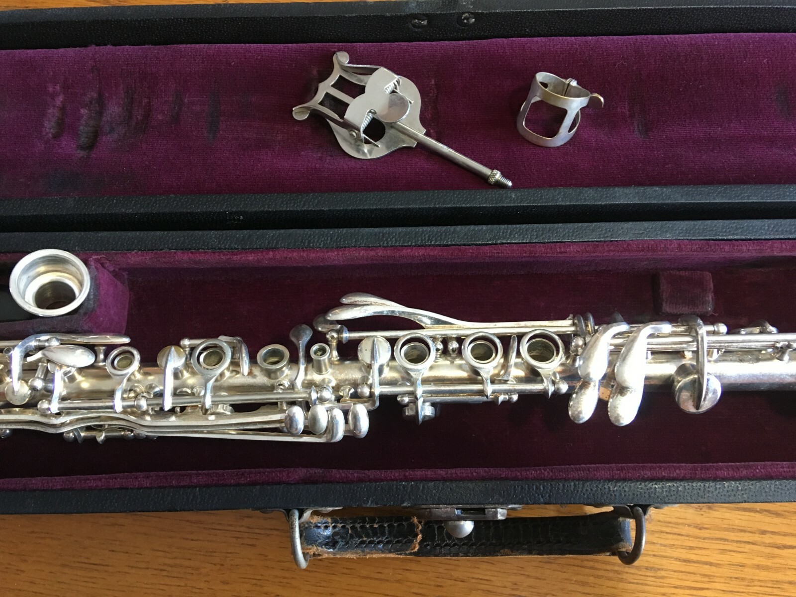 Cavalier Clarinet Made in Elkhart, IN 1930s Vintage Silver open holed with case