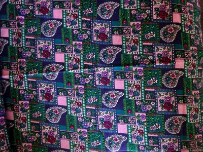 SOFT OLD FASHIONED PAISLEY FLORAL COTTON CORDUROY FABRIC - 32