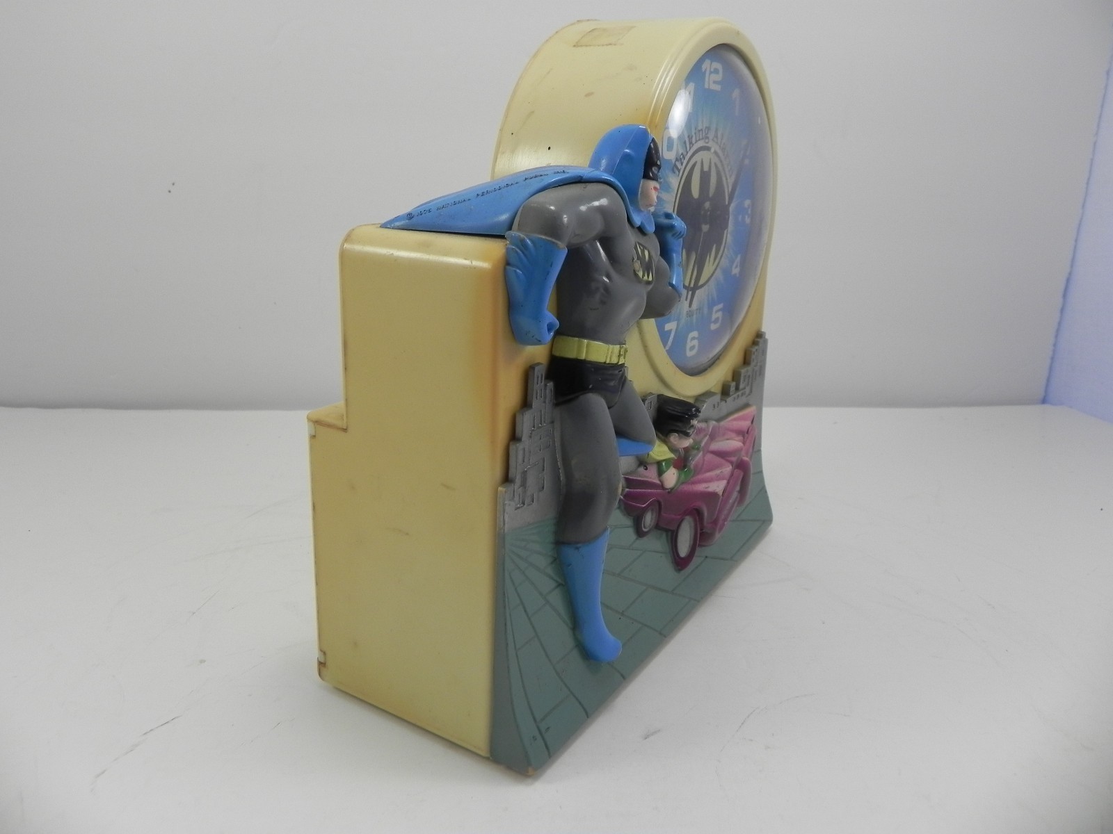 Vintage Batman and Robin Talking Alarm Clock by Janex Corp 1974 Display Only