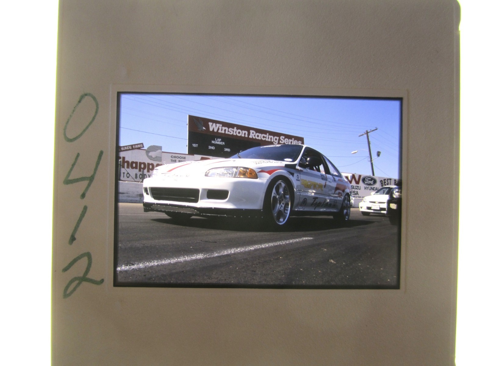 HONDA CIVIC Si RACER ORIGINAL EDITORIAL SLIDES - 2000