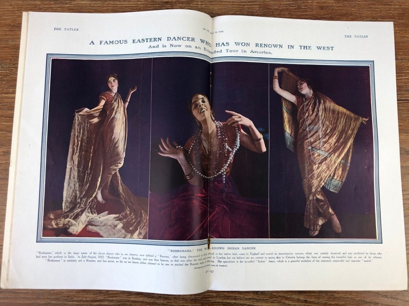 Revue The Tatler # 876 (1918) Roshanara Indian Dancer Isobel Elsom Faith Celli