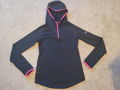 Nike Pro Hyperwarm 3.0 Half Zip Pullover Hoodie Black Pin