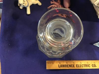 early APOTHECARY DRUGSTORE LICQUOR BOTTLE WITH STOPPER GROUND BOTTOM NO DAMAGE 1