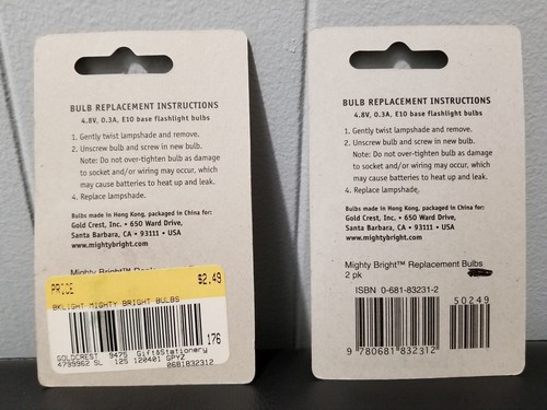 NIP Mighty Bright Replacement Bulbs Unopened Clip-On Reader's Light Book See