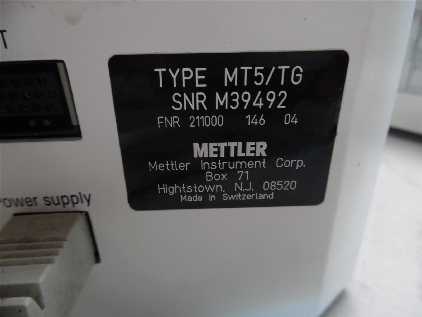 Mettler MT5 Micro Balance Lab Scale