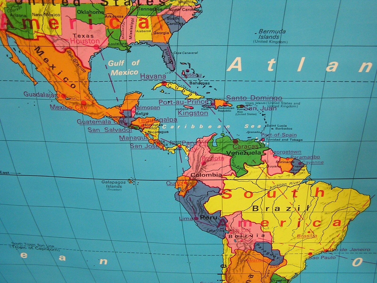 Nystrom 1NS98  World  PULL-DOWN MAP  5.5 feet by 4.5 feet - XF condition