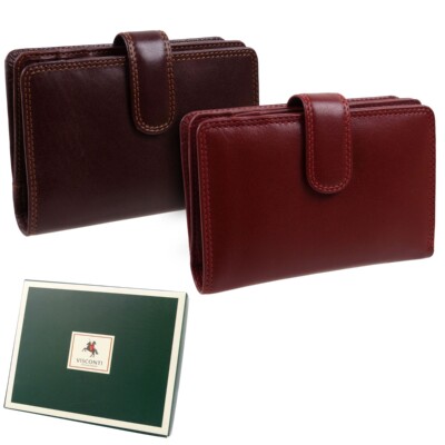 Ladies Top Quality Italian Leather Purse/Wallet by Visconti; Monza Gift Boxed