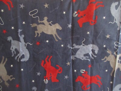 3 Yds LEARNING THE ROPES Cowboy Buckeroo Ropers Pink Chandelier WP Cotton Fabric