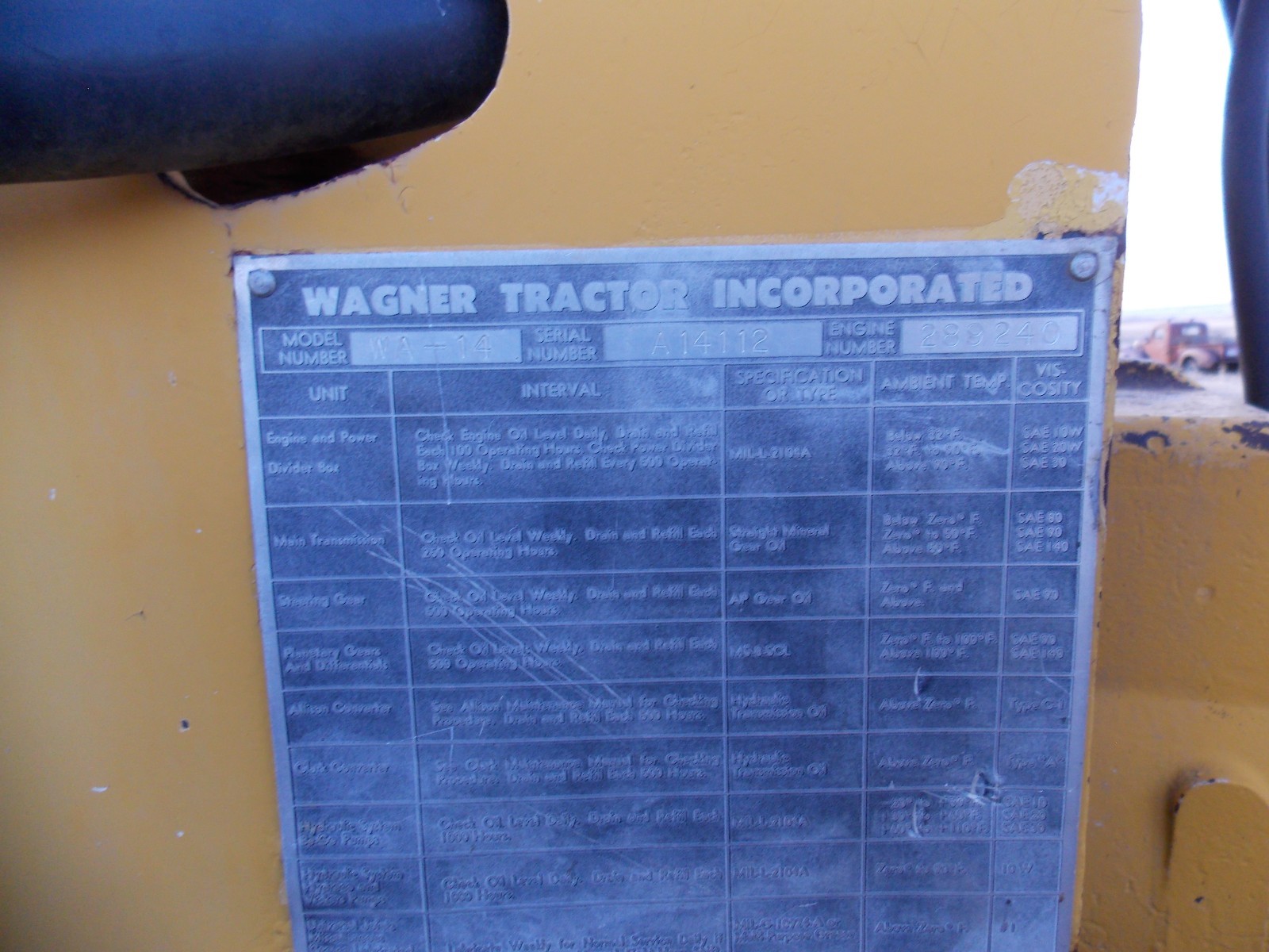 60's Wagner 14 Tractor and scraper