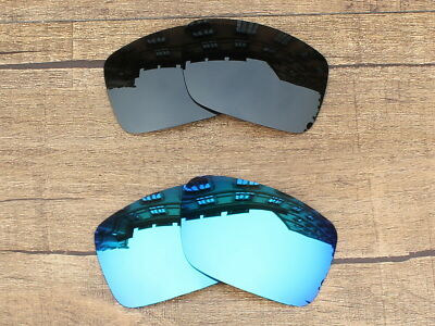 Vonxyz Polarized Lens for-Costa Del Mar Blackfin Retro Black+Blue-Combo Pack