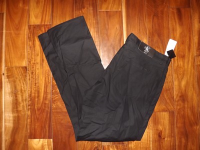 对于出售 NWT Mens Calvin Klein Black Stretch Slim Fit Jeans Pants 36 W 30 L