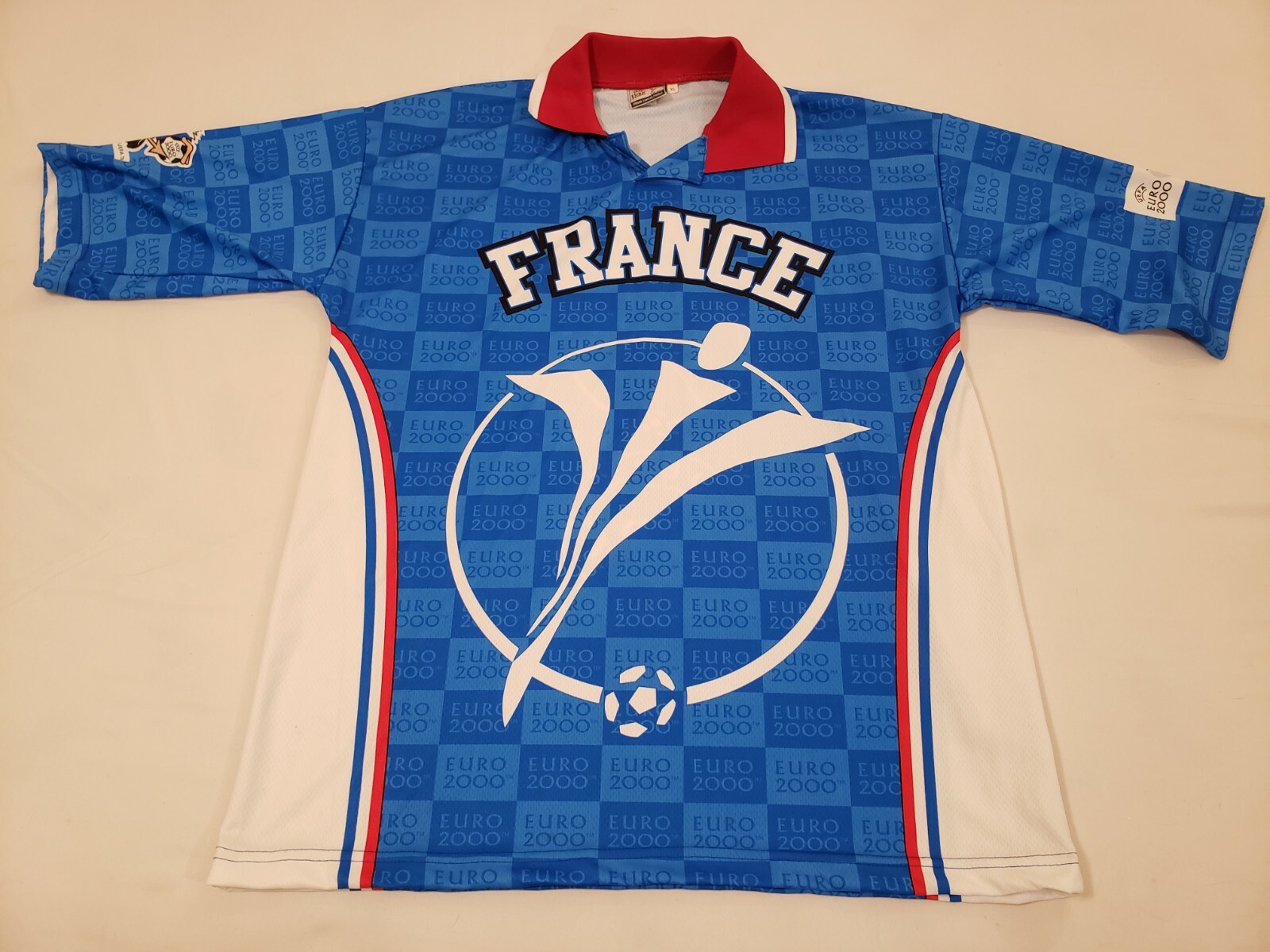 Euro 2000 France UEFA Soccer/Football Shirt Size XL Collared