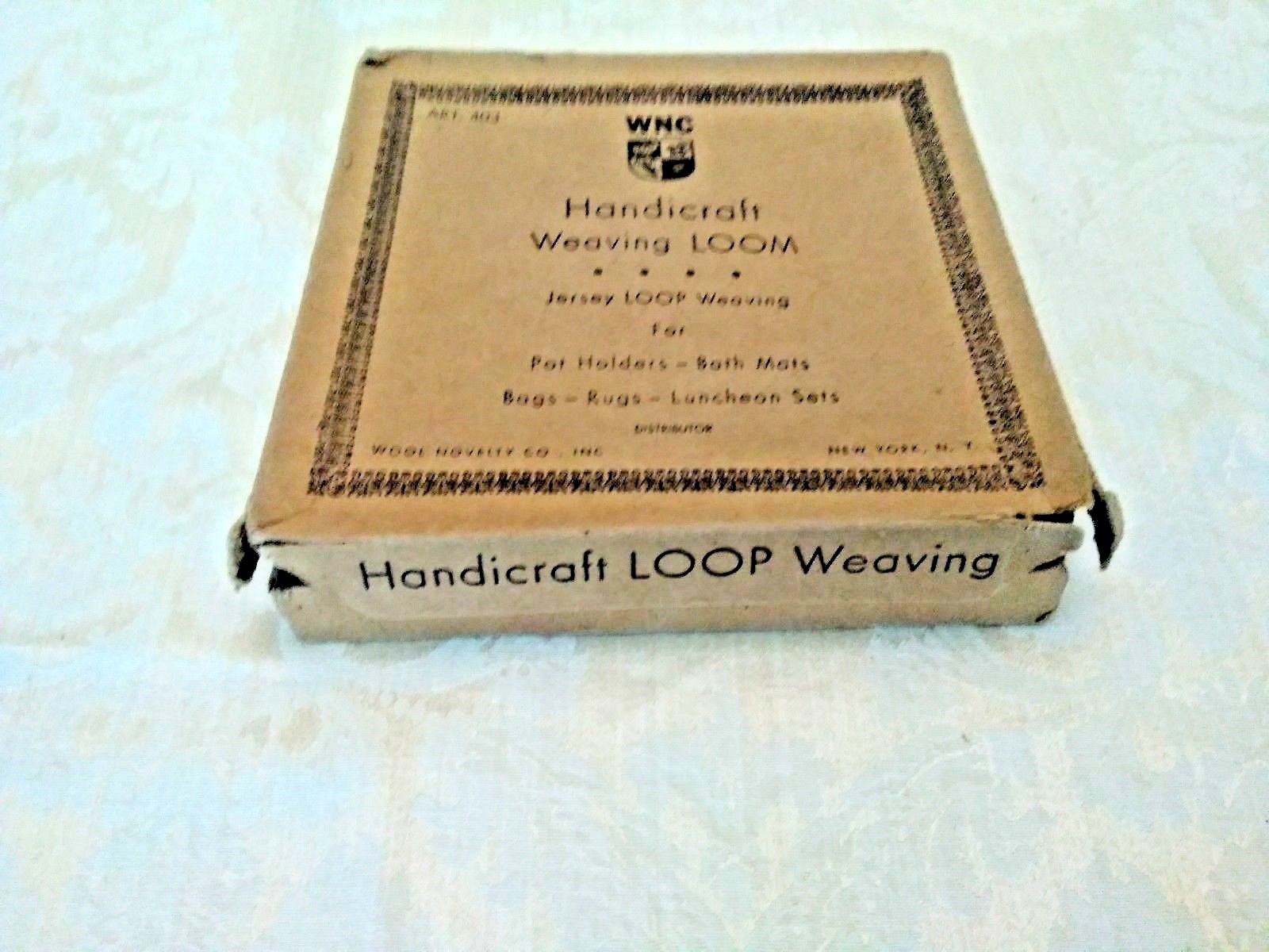 Vintage Handicraft Weaving Loom Wool Novelty Company Loom, Instructions, loops