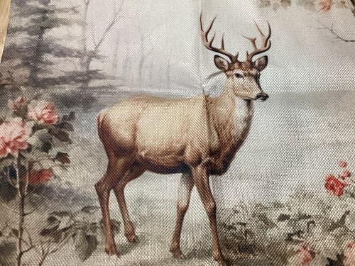 DEER WINTER OLD WORLD Cabin Lodge Lake House Throw Pillow Cover Home Decor