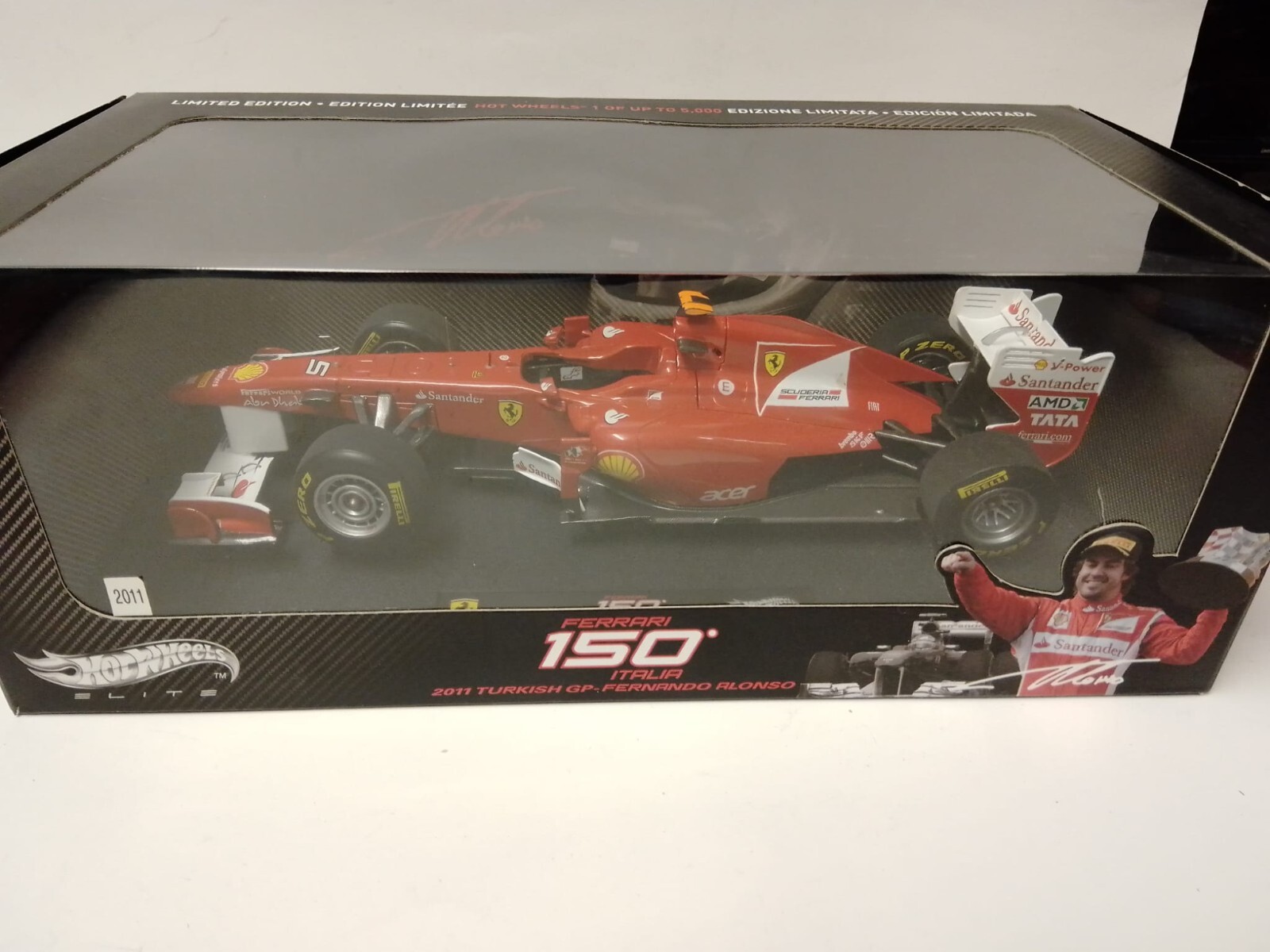 (未使用･未開封品)MATTEL 1/18 Ferrari 150 ITALIA F.ALONSO 2011 完成品 Hot Wheels Ferrari 150 Italia Fernando Alonso 2011 Turkish