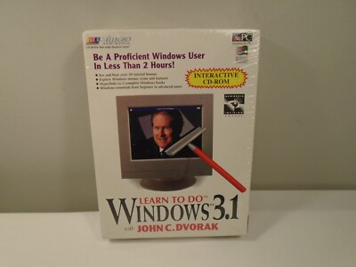 NOS SEALED 1994 Learn to Do WINDOWS 3.1 - John C Dvorak, Interactive CD-ROM