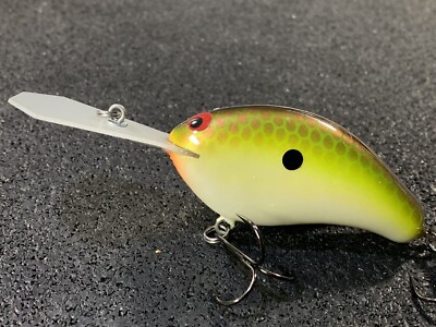 PH Custom Lures Hot Mustard Color Lil/' Diver Custom Balsa Crankbait