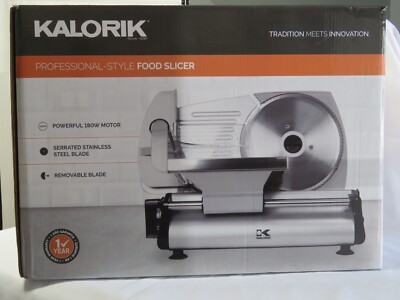 Used Once: Kalorik Professional Food Slicer 7.5'' Stainless Blade meat/cheese/veg