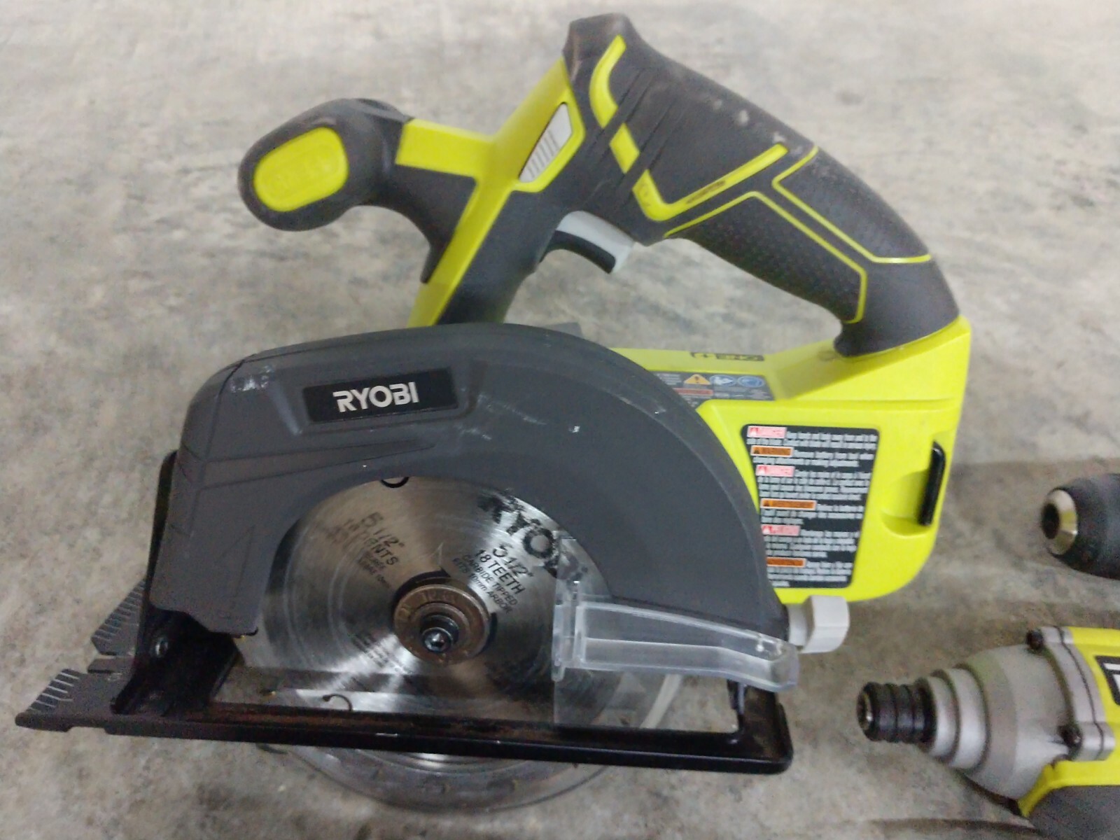 Ryobi 18v Drill, Impact Driver, Reciprocating Saw, Circular Saw & Grinder Kit