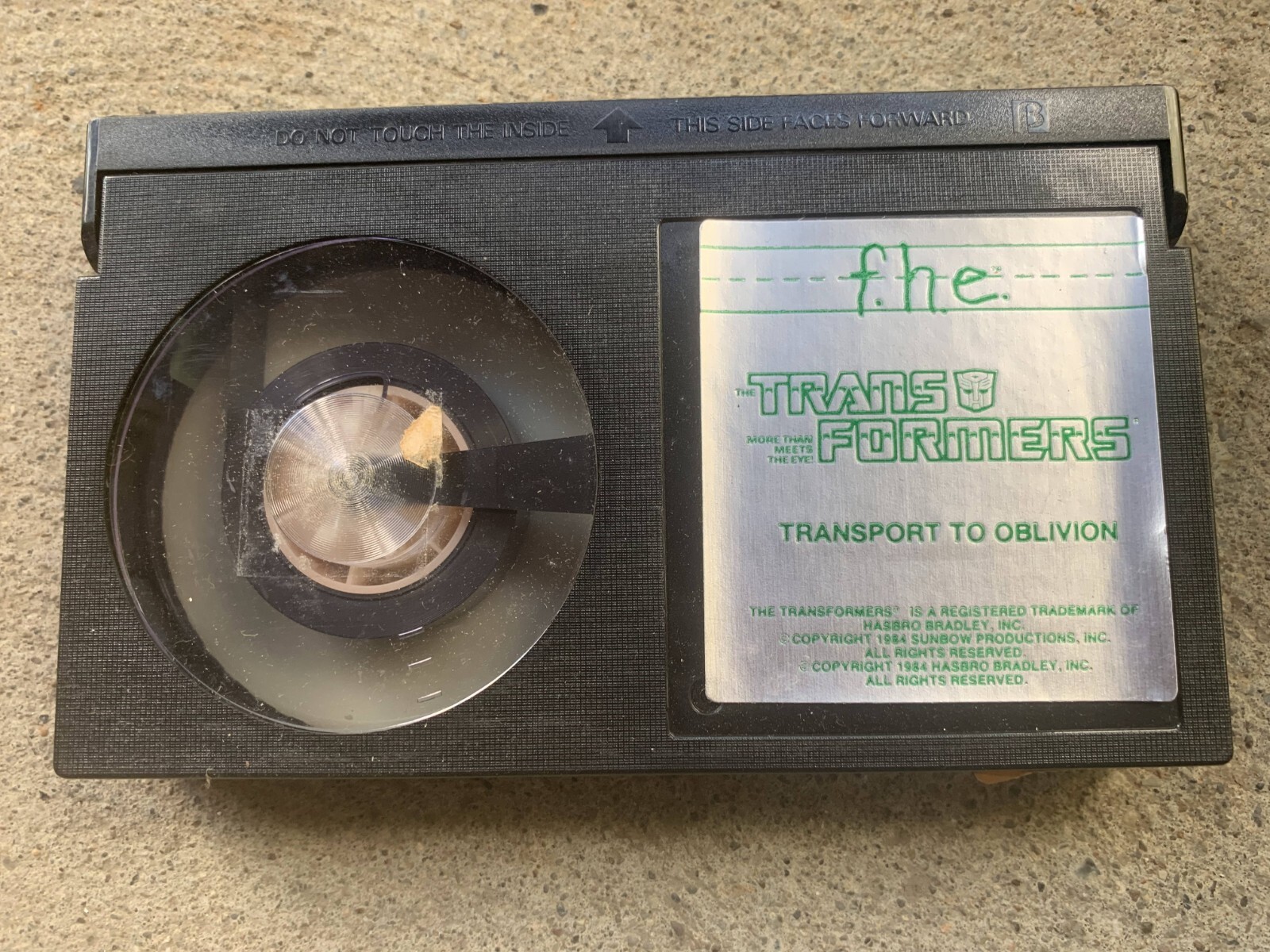 Vintage Movie 1984 Transformers VHS Tape Transport to