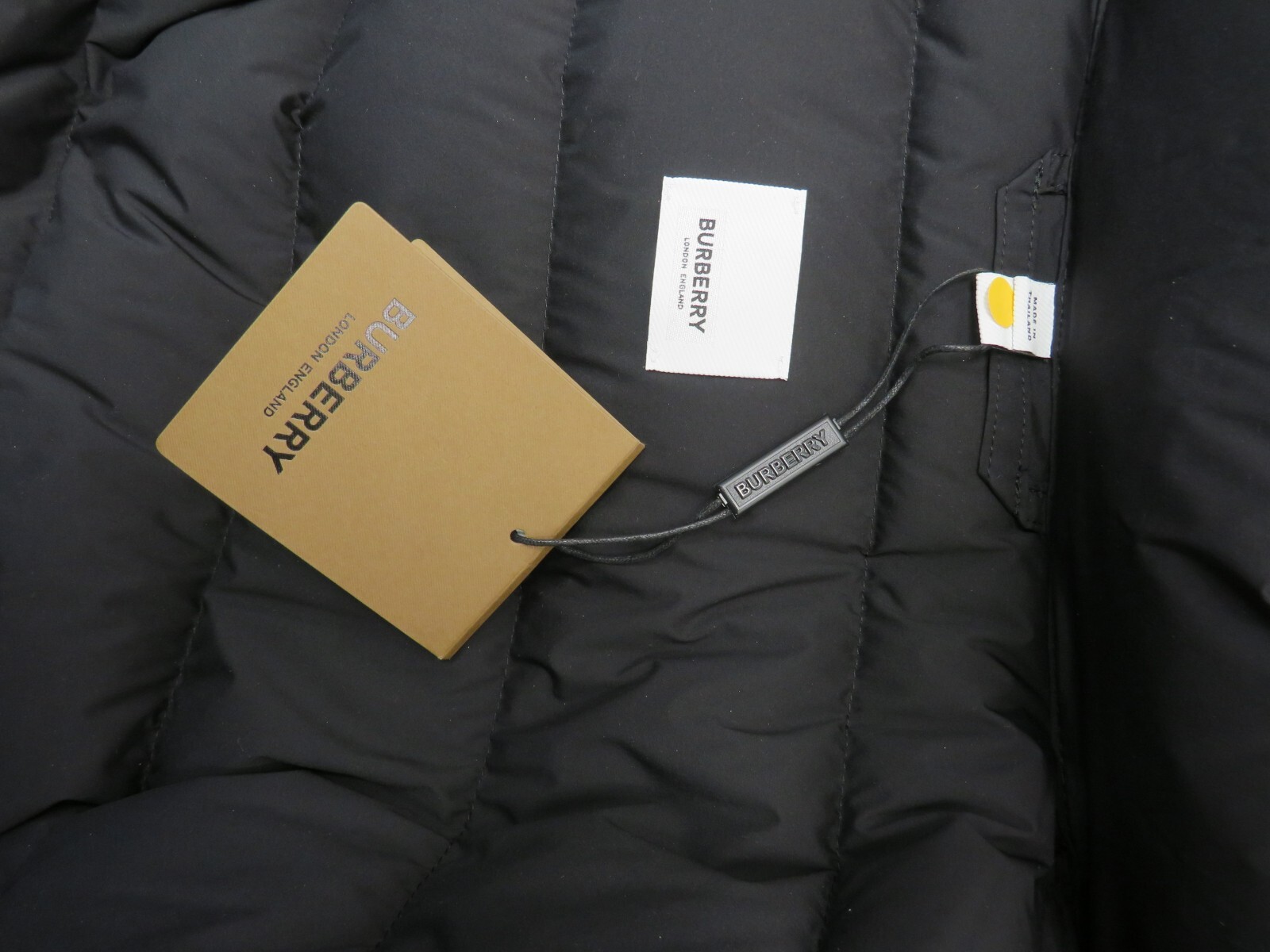Pre-owned Burberry $1350  Newbridge Black Hooded Quilted Down Short Parka Puffer Coat S
