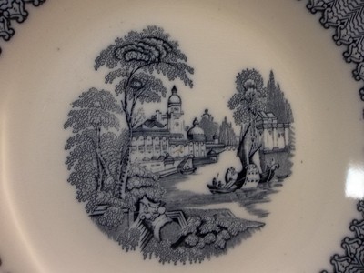 Pandora Soho Pottery Cobridge Large Bowl English Porcelain Cobalt Flow Blue