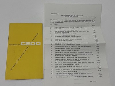 The Role of CEDO – Centre for Educational Development Overseas – Booklet 1970