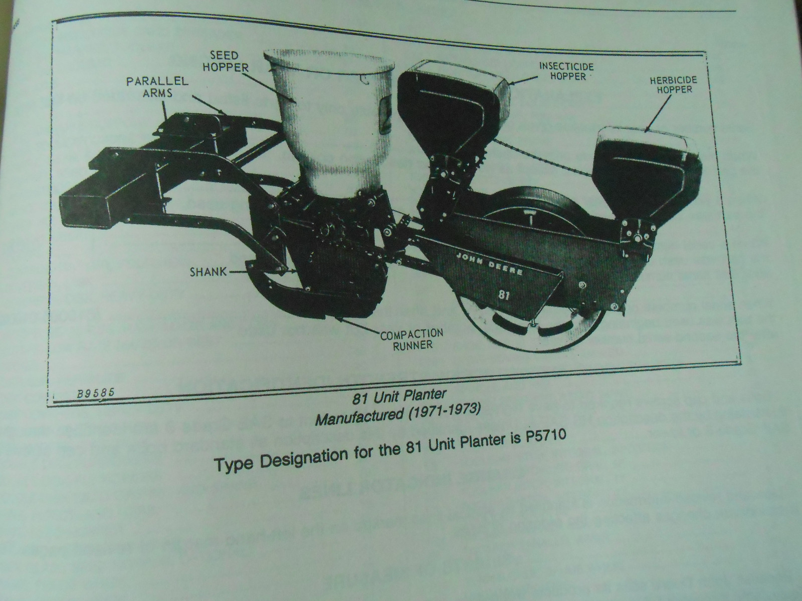 John Deere 81 Unit Planter Parts Catalog PC-1302