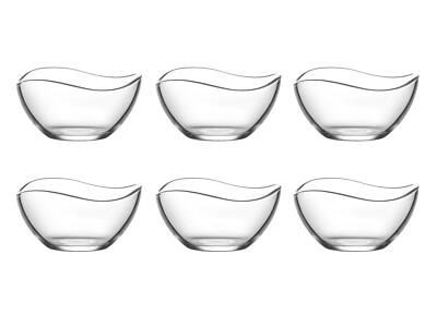 LAV 6er Set Glasschalen Schalen Glasschale Dessertschale Vorspeise Glas Vira