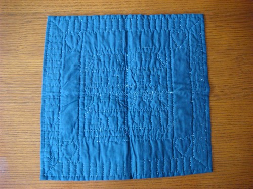 Quilted Table Topper - Log Cabin Pattern - Handmade/Primitive