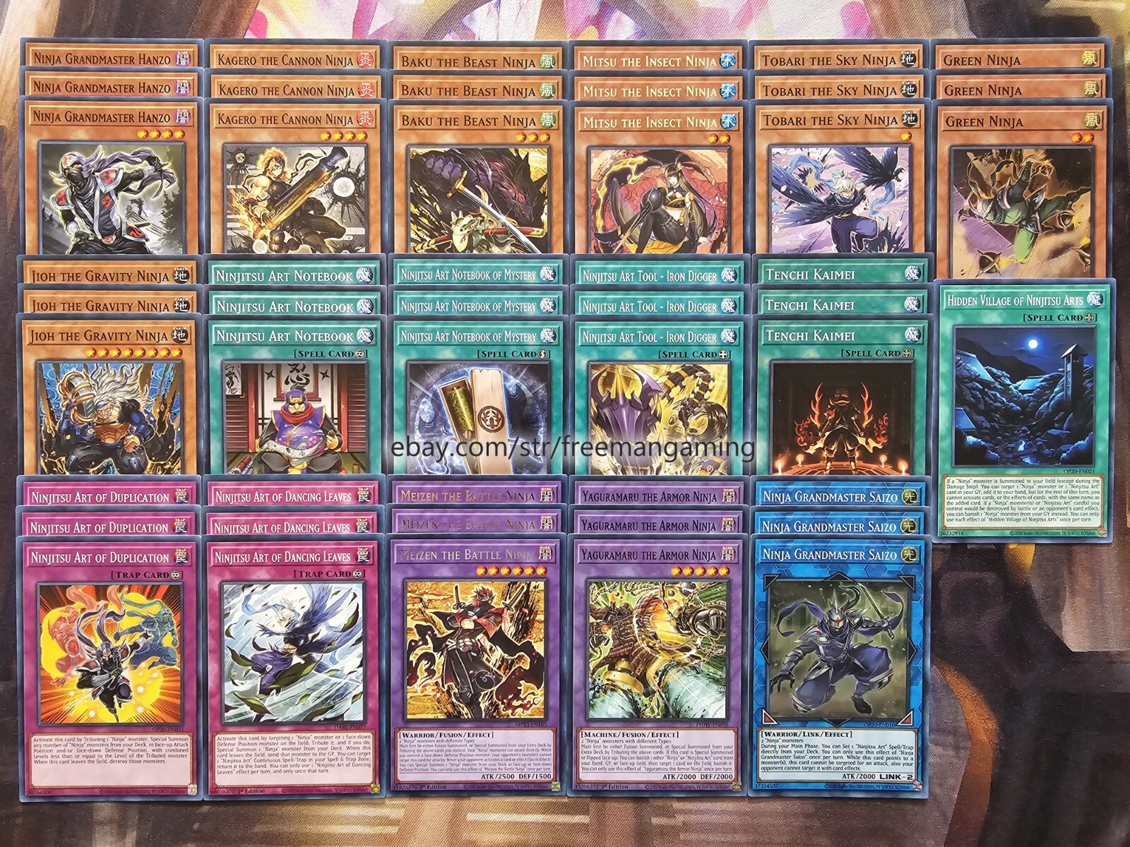 Yugioh Ninja Deck 49 Card Grandmaster Hanzo Saizo Meizen Yugioh Ninja Deck 49 Card Grandmaster Hanzo Saizo Meizen