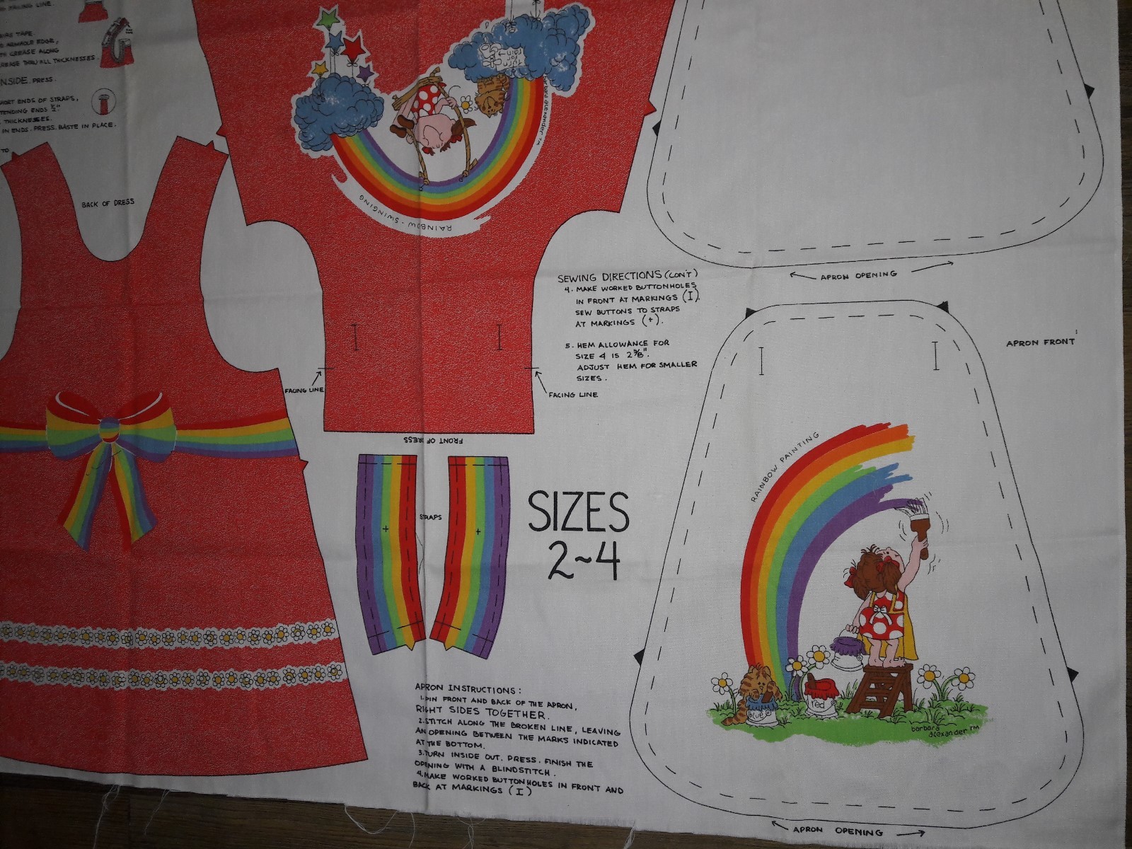 The Whimsical World of Barbara Alexander 1978 Cut and Sew Apron