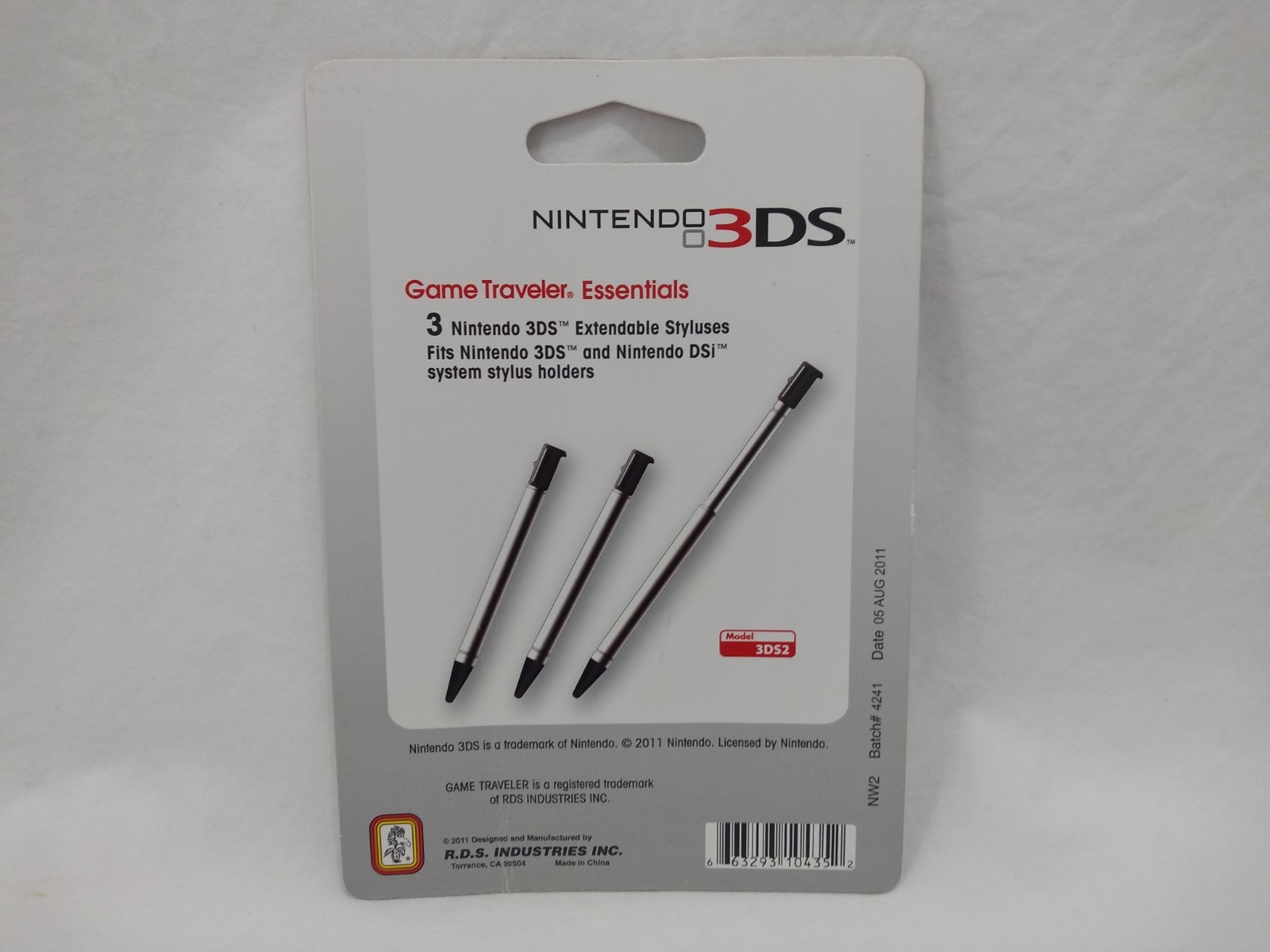 Nintendo 3DS Extendable Styluses Pack Of Three Fits & Dsi Official Licensed Prod
