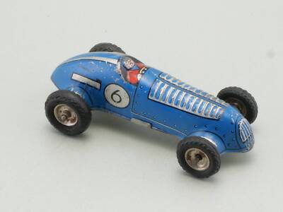 Gama 107 Sheet Metal Friction Race Car Western Germany Blue 1703-03-60